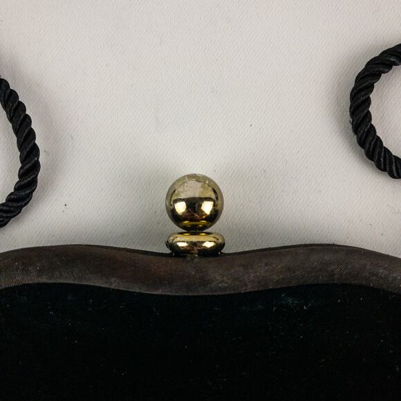 Liz Claiborne Vintage Y2K Black Velvet Purse Bag Womens One Size - Picture 5 of 15